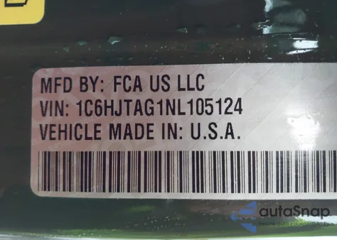 2022 Jeep Gladiator Sport S 4X4 z USA, uszkodzony, nr VIN 1C6HJTAG1NL105124
